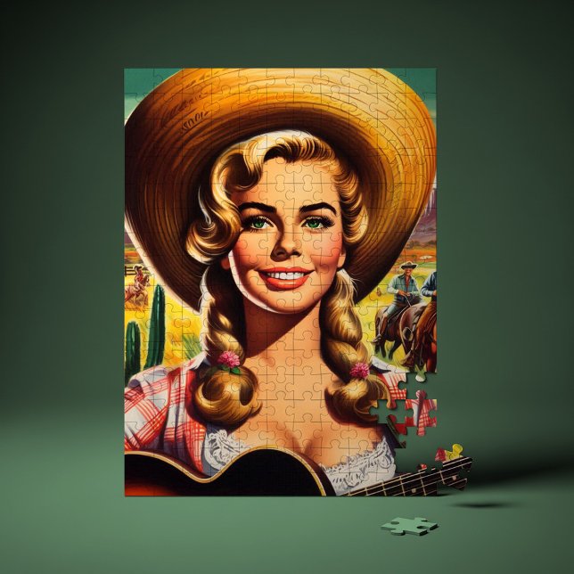 Puzzle Mujer Retro Encantadora de la Granja (Subido por el creador)