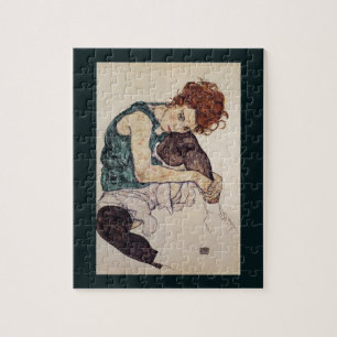 Puzzle Mujer sentada Egon Schiele Painter austriaco 1917
