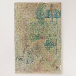 Puzzle Mujer trabajando en un jardín de Camille Pissarro