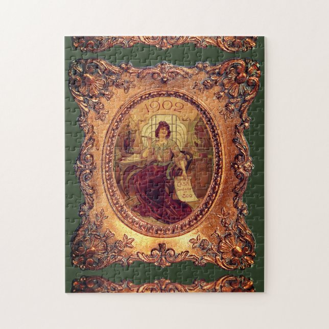 Puzzle Mujer victoriana en elegante marco victoriano (Vertical)