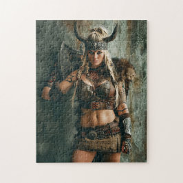 Puzzle Mujer vikera canalizando el ambiente amazónico