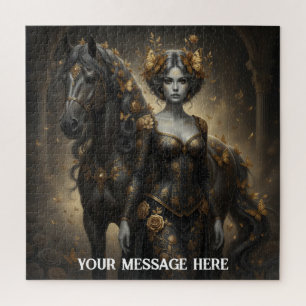 Puzzle Mujer y caballo