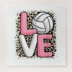 Puzzle Mujeres Chicas de Volleyball Leopard de la impresi