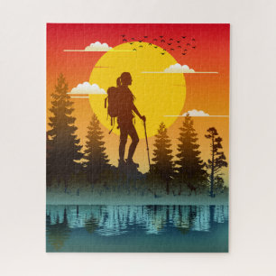 Puzzle Mujeres de la naturaleza caminando al atardecer