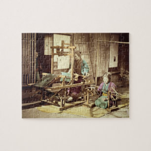 Puzzle Mujeres japonesas que tejen, c.1890 (phot