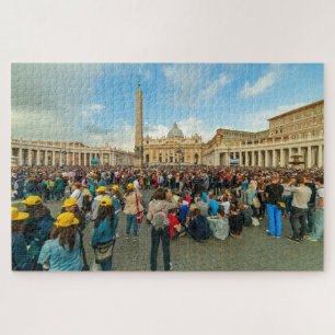 Puzzle Multitud frente a la basílica de San Pedro, Roma, 