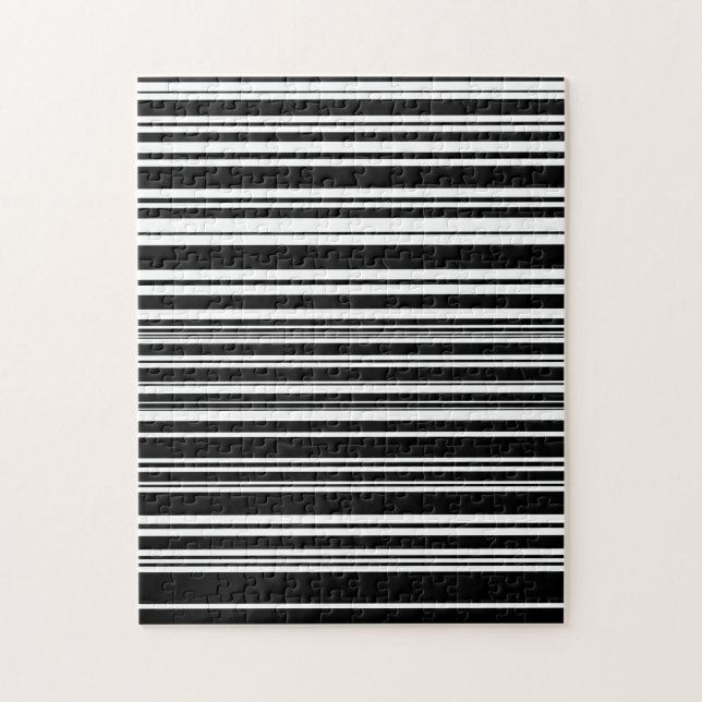 Puzzle Multitudes de rayas negras y blancas desiguales (Vertical)