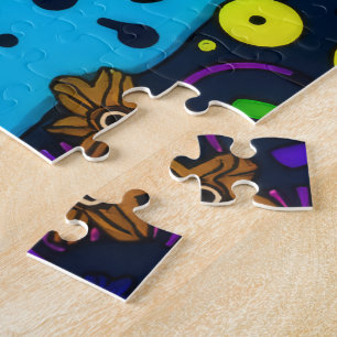 Puzzle Mundo Alienígena Psicodélico Vibrante