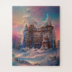 Puzzle Mundo de cuento de hadas, Castillo de invierno, Ca