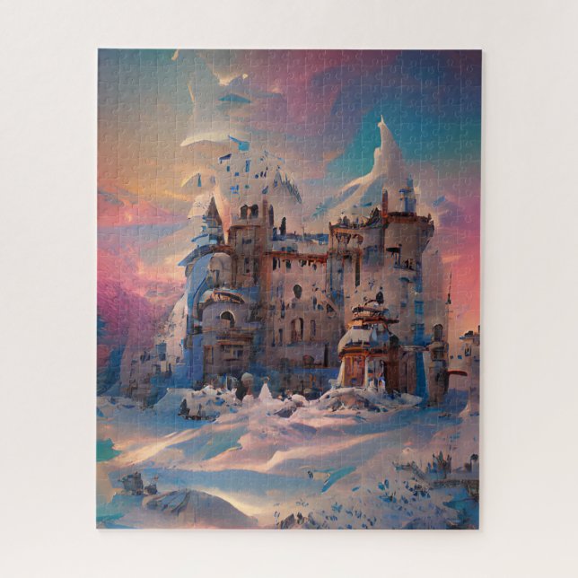 Puzzle Mundo de cuento de hadas, Castillo de invierno, Ca (Vertical)