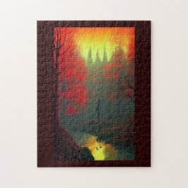 Puzzle Mundo de fantasía de caída espada en árboles de fu