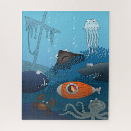 Puzzle Mundo submarino infantil personalizado