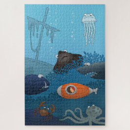 Puzzle Mundo submarino infantil personalizado