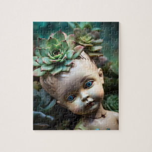 Puzzle Muñeca en el espléndido jardín único