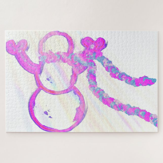 Puzzle Muñeco de nieve caprichoso (Horizontal)