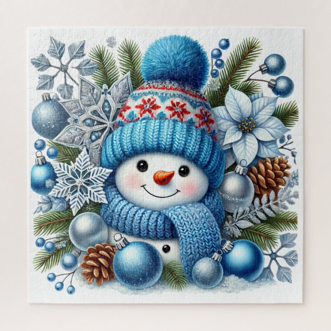Puzzle Muñeco de nieve festivo (Vertical)