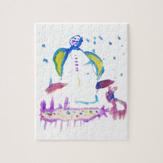 Puzzle Muñeco de nieve y su mejor amigo