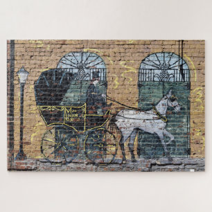Puzzle Mural de Carruaje de Caballos en el Centro de Nash