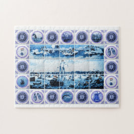 Puzzle Mural de la teja del estilo de Holanda Delftware