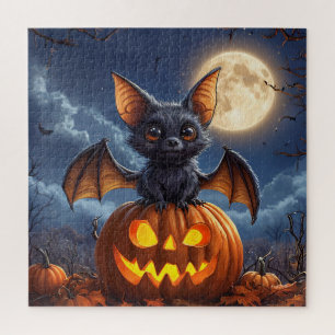 Puzzle Murciélago de dibujos animados adorable posado en 