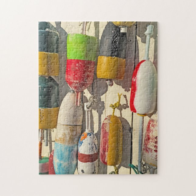 Puzzle Muro de boyas en las MAMÁES de Nantasket Beach Hul (Vertical)