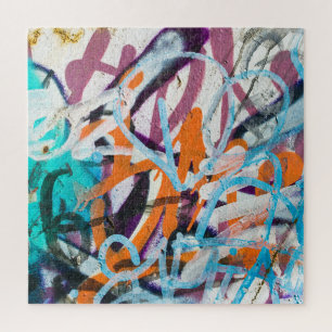 Puzzle Muro de hormigón templado, textura gruesa.