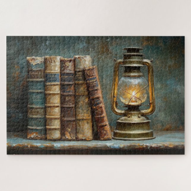 Puzzle Muro de la biblioteca de antigüedades de pintura d (Horizontal)