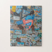 Muro del almacén de la placa de la licencia rompec