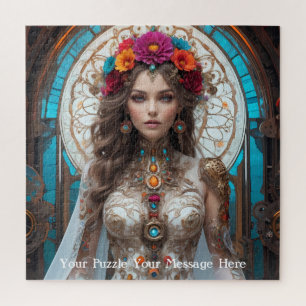 Puzzle Musa alada de mariposa del jardín encantado