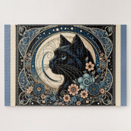 Puzzle Musa de medianoche en un marco de la luna petulada