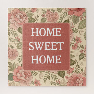 Puzzle Musa Floral Polvorienta - Estilo Batik Rosa Polvo