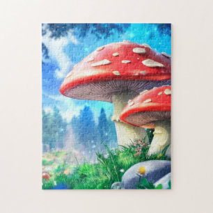 Puzzle Mushroom Forest Fantasy Art