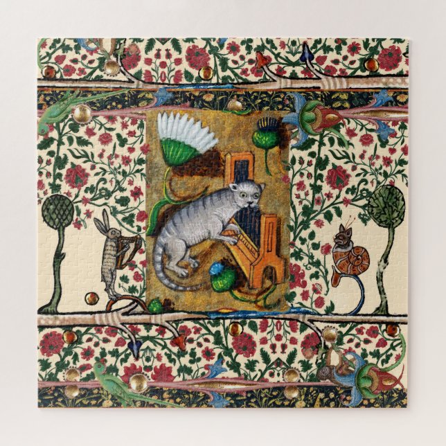 PUZZLE MÚSICA BESTIARIA MEDIEVAL EXTRAÑA,ÓRGANO DE JUEGO  (Horizontal)