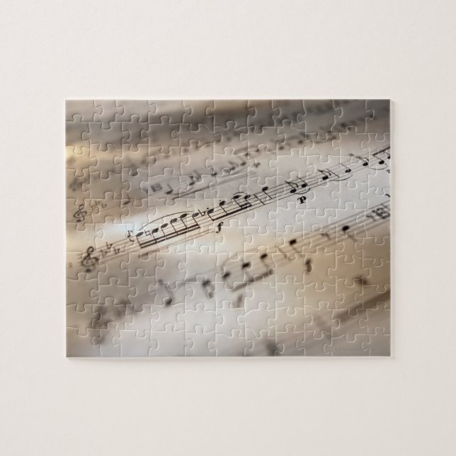 Puzzle Música de hoja detallada (Horizontal)