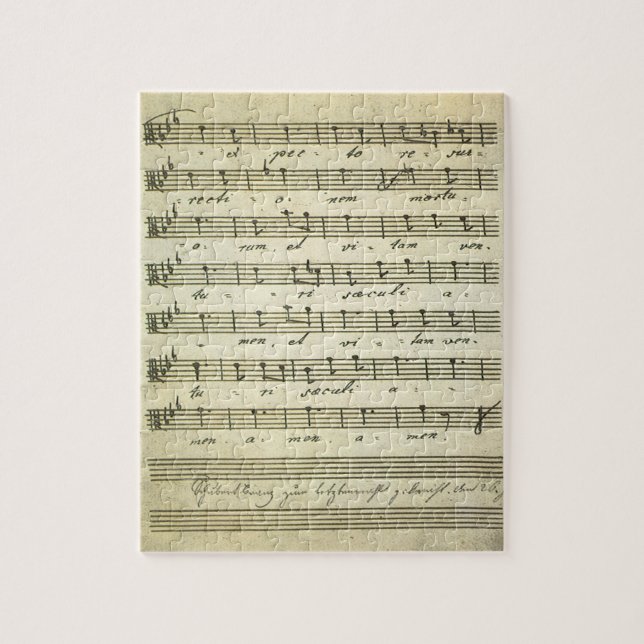 Puzzle Música de hojas antiguas, puntuación musical de 18 (Vertical)