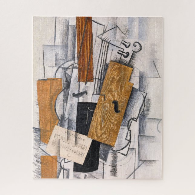 Puzzle Música de violín y chapa | Georges Braque | (Vertical)