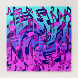 Puzzle Música Hermosa Notas Musicales Giratorias Arte Col