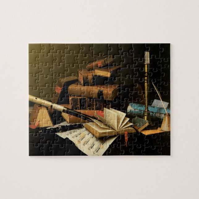 Puzzle Música y literatura de William Harnett, Bella Arte (Horizontal)