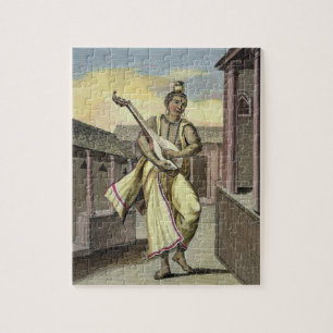 Puzzle Músico con el laúd indio, del 'viaje Indes aux.