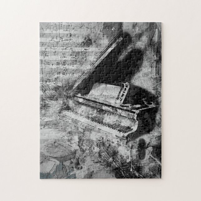 Puzzle Músico de Grand Piano Notes (Vertical)