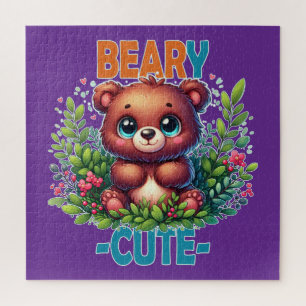 Puzzle Muy lindo. Osito de peluche sonriendo. Chiste dive