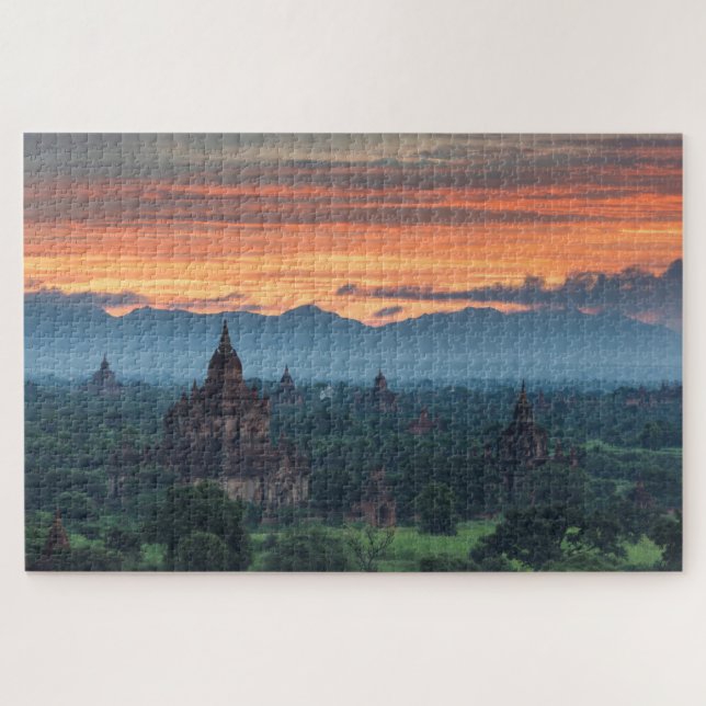 Puzzle Myanmar, el amanecer de Bagan (Horizontal)