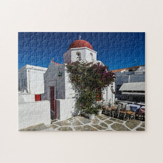 Puzzle Mykonos Grecia Viajes - Church Cafe Europa Turismo (Horizontal)