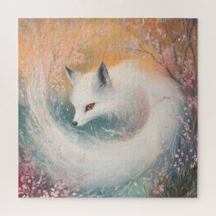 Puzzle Mystic Bloom Spring Fox Watercolor