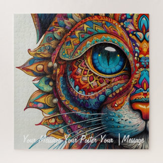Puzzle Mystic Boho Feline Mandala