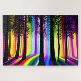 Puzzle Mystical Rainbow Forest Surreal Dream