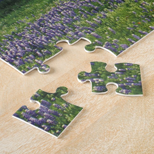 Puzzle N.A, EE. UU., Texas, lago Buchanan, robles y azul (Lado)