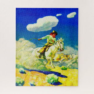 Puzzle N. C. Wyeth cowboy