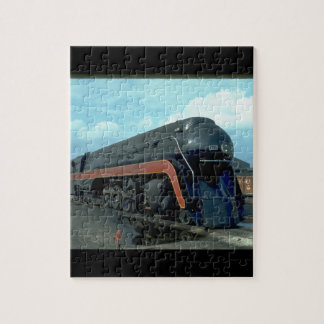 Puzzle N&W 4-8-4 #611. (tren; cielo; nubes; pista;)