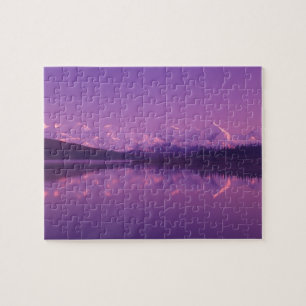 Puzzle NA, EE. UU., Alaska, Denali NP, Wonder Lake, Tarde